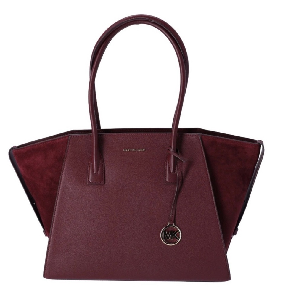 Michael Kors Avril Burgundy Tote Bag, Large